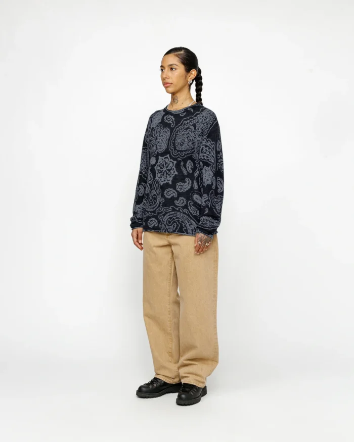 stussy black sweater