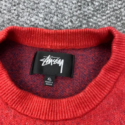 stussy red sweater