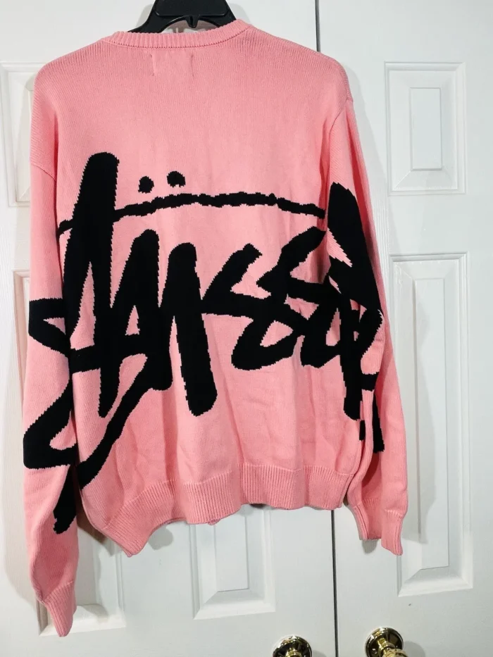 stussy pink sweater