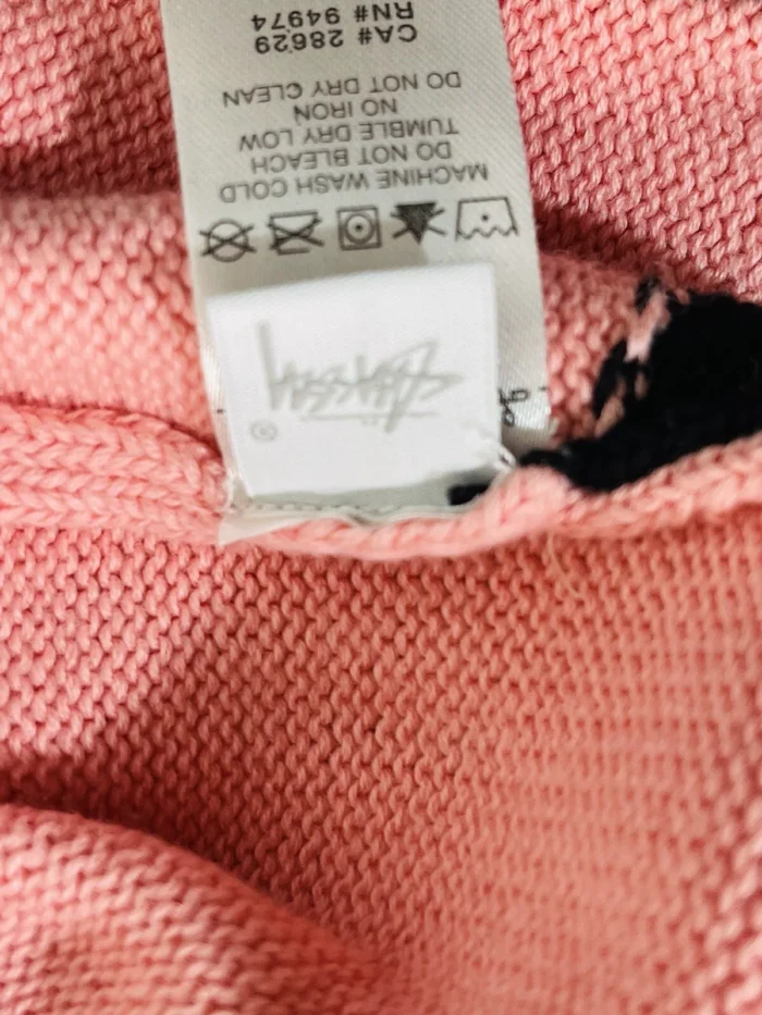 stussy pink sweater