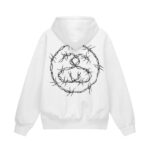 STUSSY WHITE BARB HOODIE