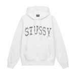 STUSSY WHITE BARB HOODIE