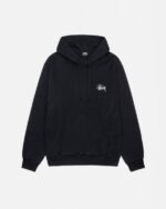 BASIC STÜSSY BLACK HOODIE PIGMENT DYED