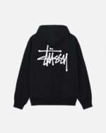 BASIC STÜSSY ZIP HOODIE BLACK