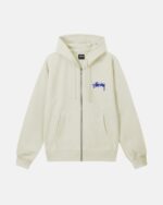 SARA ZIP WHITE HOODIE