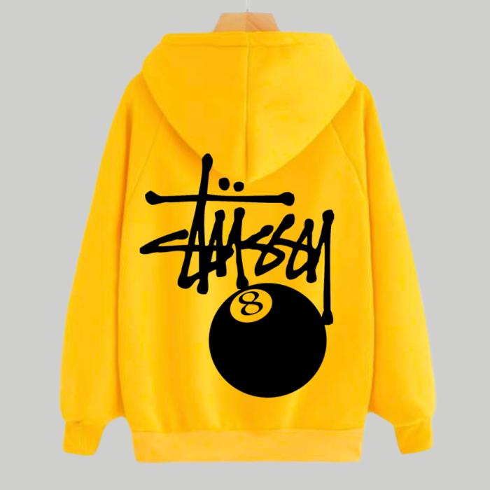 Stussy 8 Ball Fleece Yellow Hoodie