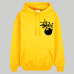 Stussy 8 Ball Fleece Yellow Hoodie