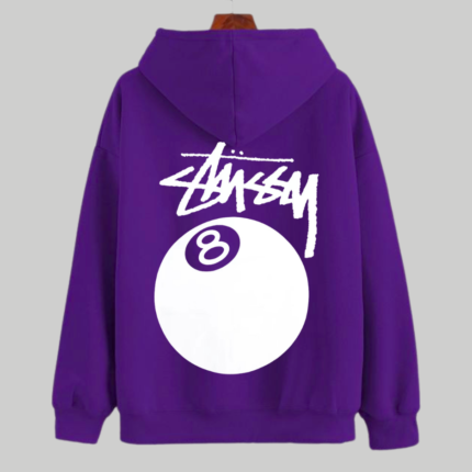 Stussy 8 Ball Fleece Purple Hoodie