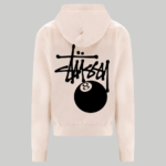 Stussy 8 Ball Fleece Off White Hoodie